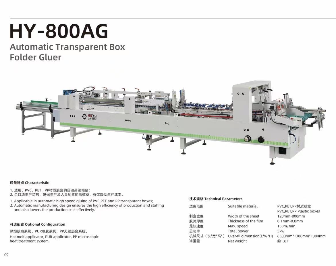 Auto plastic box folder gluer